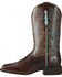 Ariat Women's Rich Brown Round Up Remuda Cowgirl Boots - Square Toe , Dark Brown, hi-res