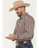 Image #2 - Ariat Men's Wrinkle Free Atlas Plaid Print Fitted Long Sleeve Button-Down Western Shirt, Brown, hi-res