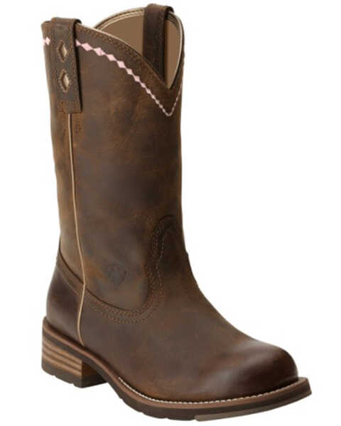 Ariat Women's Unbridled Roper Western Boots, Dark Brown, hi-res
