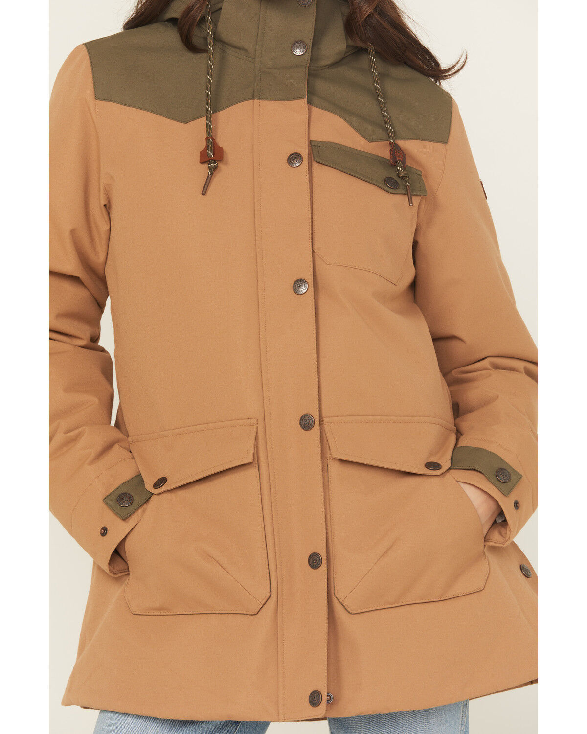 Image #3 - Cinch Women's Barn Jacket, Brown, hi-res