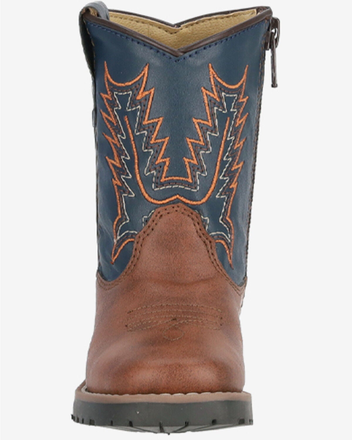 Image #3 - Smoky Mountain Toddler Kids' Autry Western Boots - Round Toe, Navy, hi-res