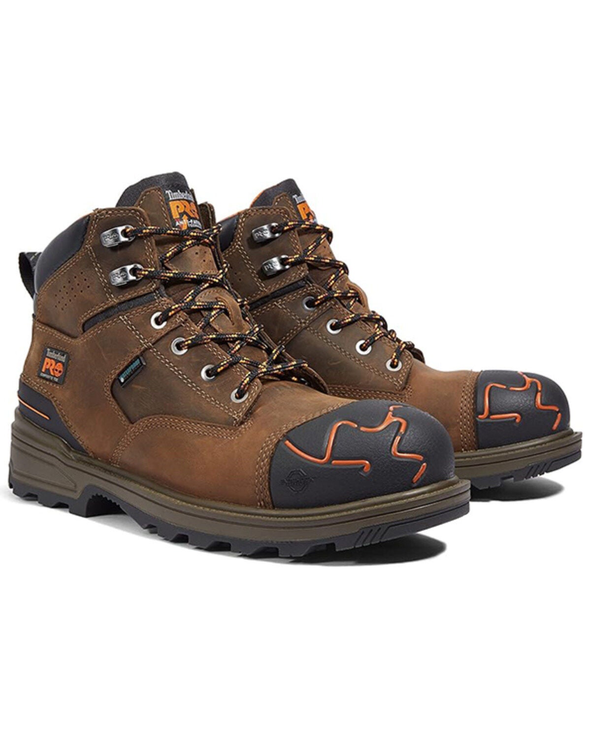 Timberland Pro Men's 6" Magnitude Waterproof Work Boots - Composite Toe, Brown, hi-res