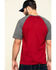 Image #2 - Hawx Men's Red Midland Short Sleeve Baseball Work T-Shirt - Big, Red, hi-res