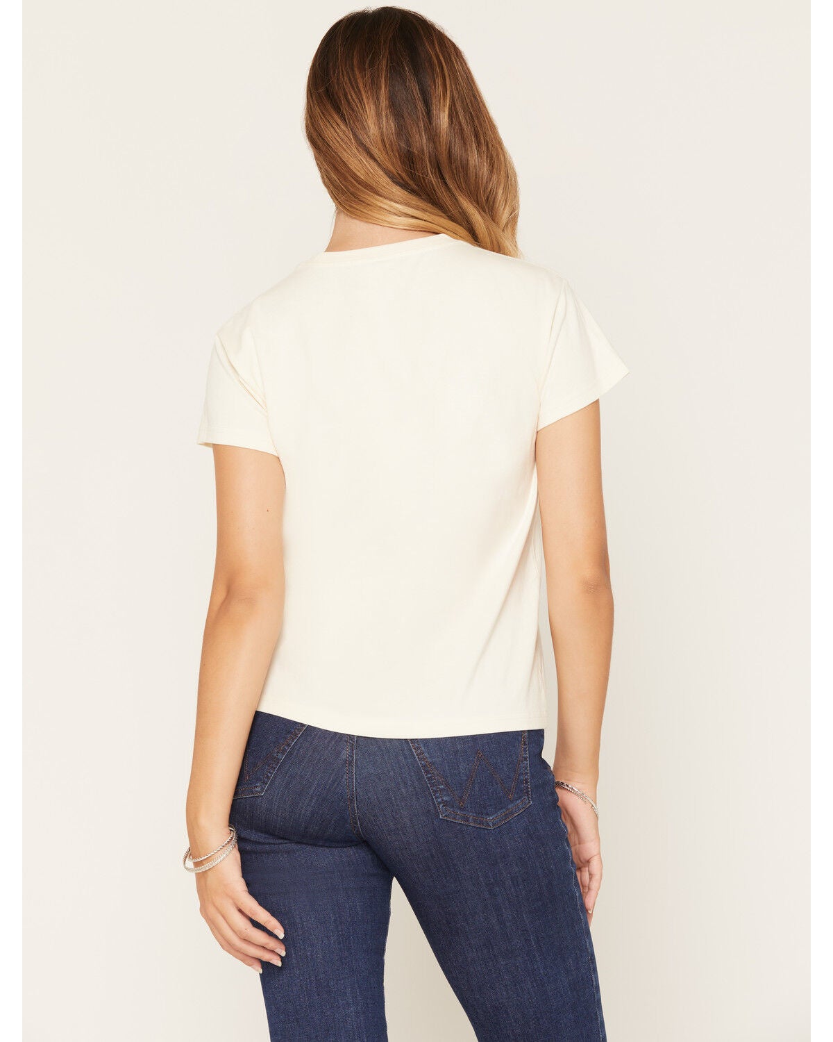 Image #4 - Wrangler Retro Women's Cowboy Energy Embroidered Short Sleeve Graphic Tee, Cream, hi-res