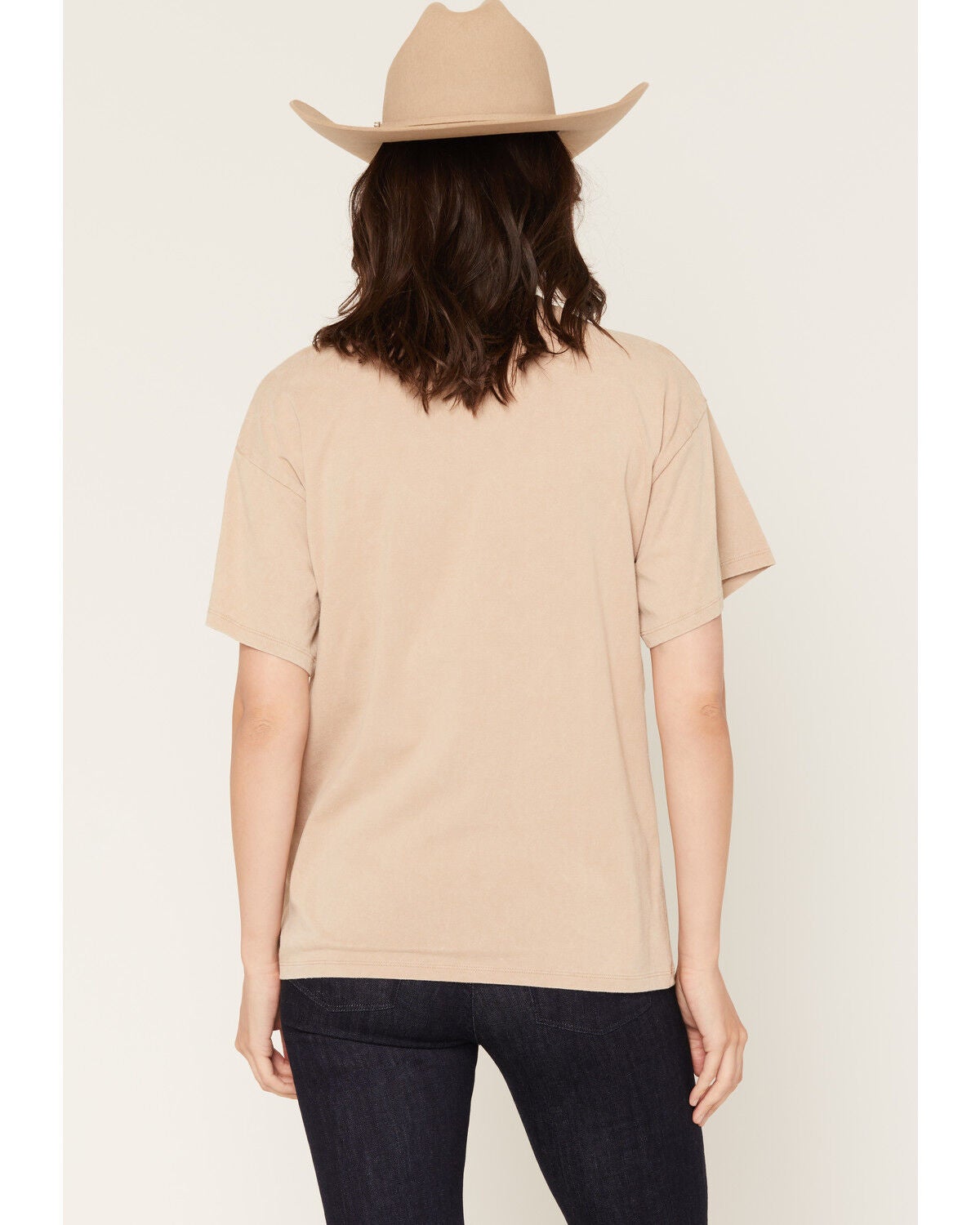 Image #4 - Rock & Roll Denim Women's Saddle Up Short Sleeve Graphic T-Shirt, Taupe, hi-res