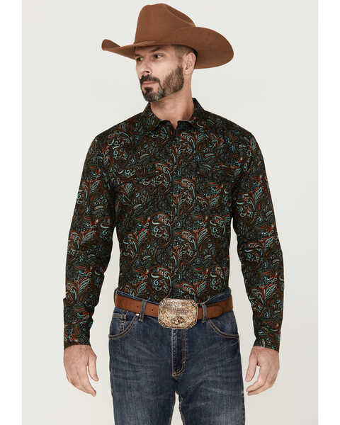 Cody James Men's Miracle Floral Print Long Sleeve Snap Western Shirt , Multi, hi-res