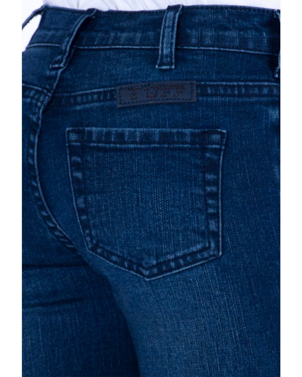 Image #4 - Cowgirl Tuff Girls' Medium Wash Flex Trousers, , hi-res