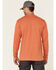 Carhartt Men's Loose Fit Heavyweight Long Sleeve Logo Pocket Work T-Shirt, Orange, hi-res