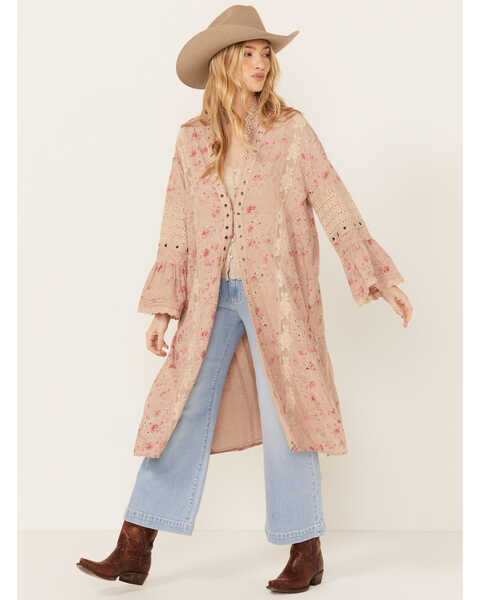 Free People Women's On The Road Duster , Beige, hi-res