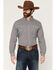 Image #1 - Ariat Men's Chas Geo Print Long Sleeve Snap Western Shirt, Black, hi-res