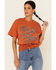 Image #1 - American Highway Women's Cowboy Love Affair Graphic Short Sleeve Tee, Rust Copper, hi-res