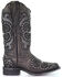 Corral Women's Inlay Western Boots - Square Toe, Black, hi-res