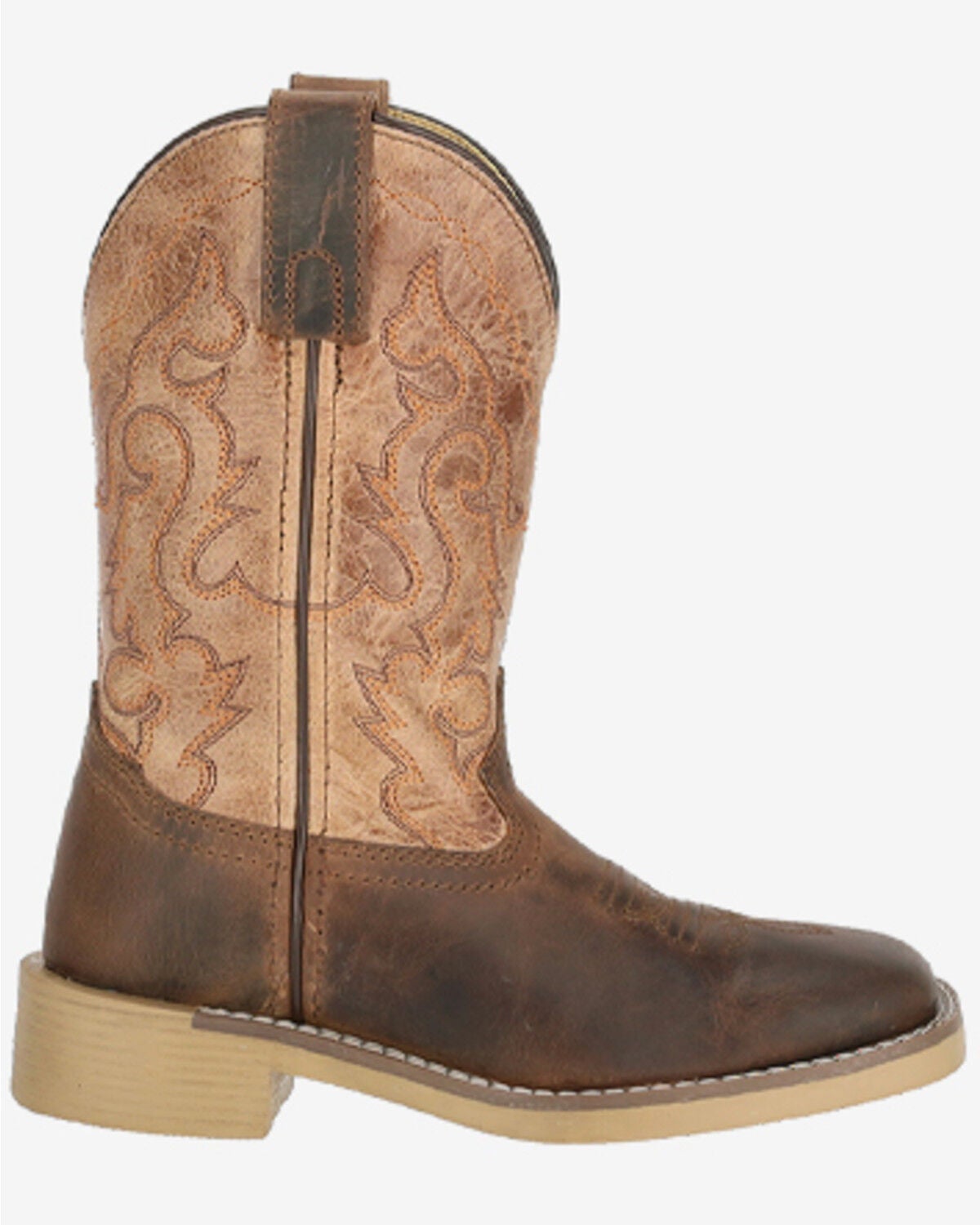 Image #2 - Smoky Mountain Little Boys' Caleb Western Boots - Broad Square Toe, Brown, hi-res