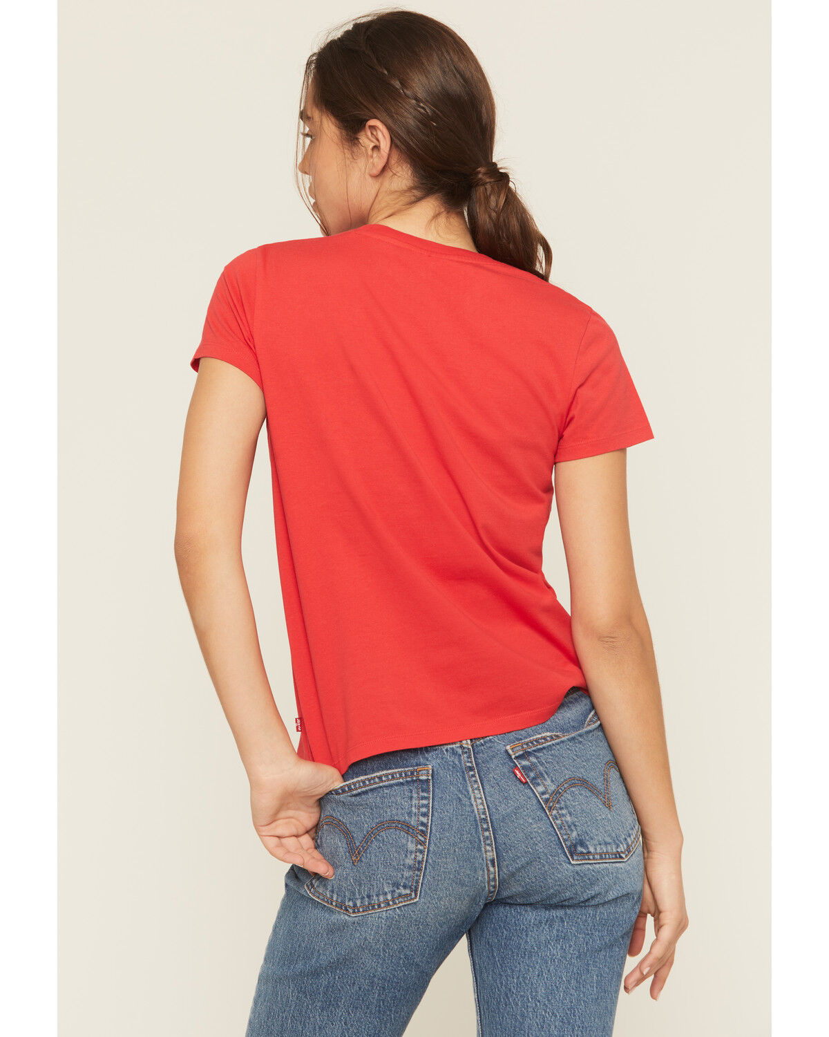 Image #4 - Levi's Women's Cowboy Short Sleeve Graphic Tee, Red, hi-res