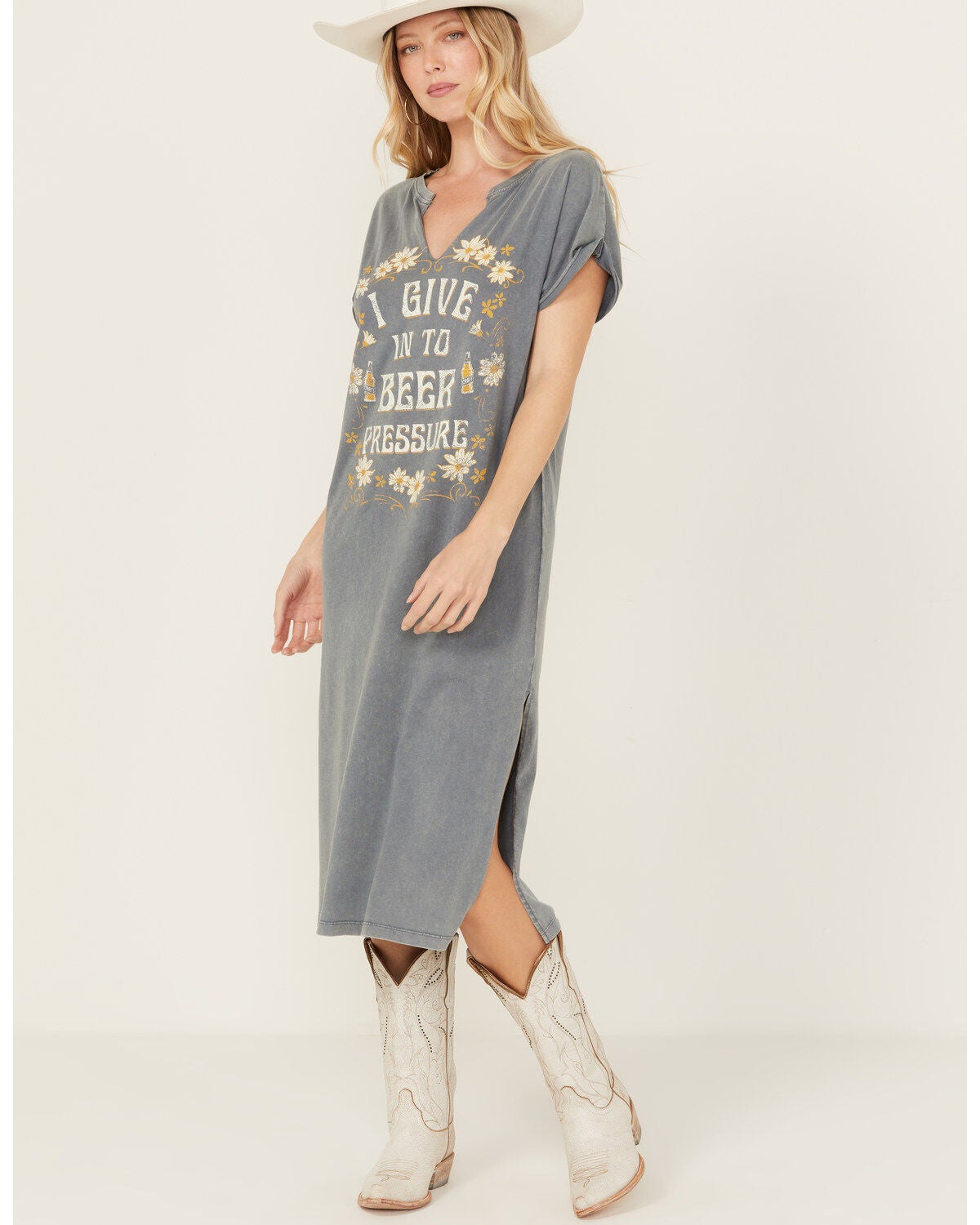 Cleo + Wolf Women's Midi Knit Dress, Slate, hi-res