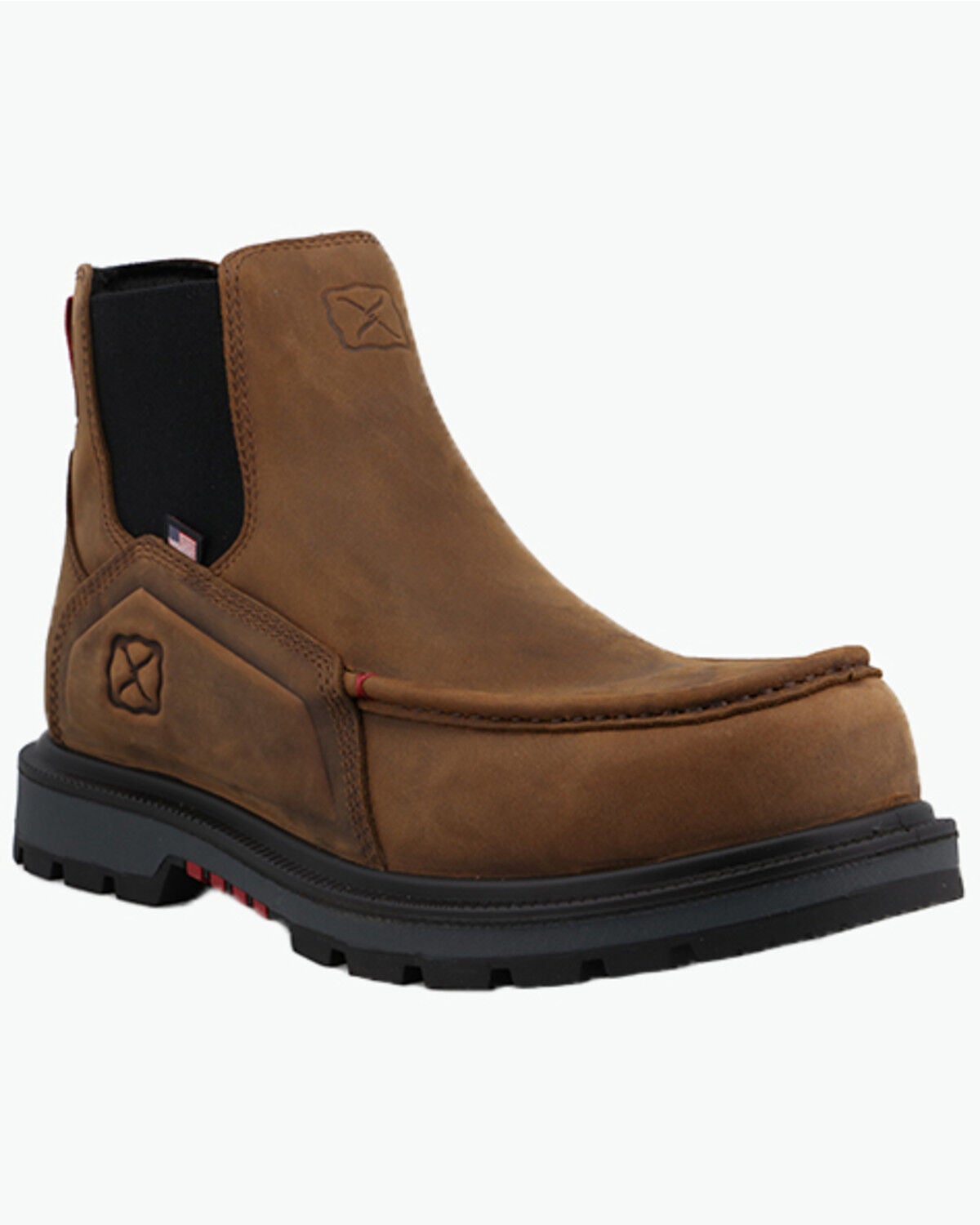 Image #1 - Twisted X Men's 6" Chelsea Work Boots - Nano Toe, Brown, hi-res