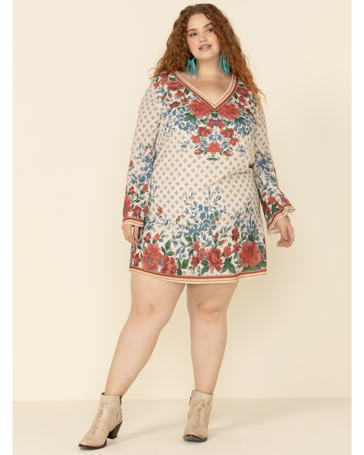 plus size dress and boots