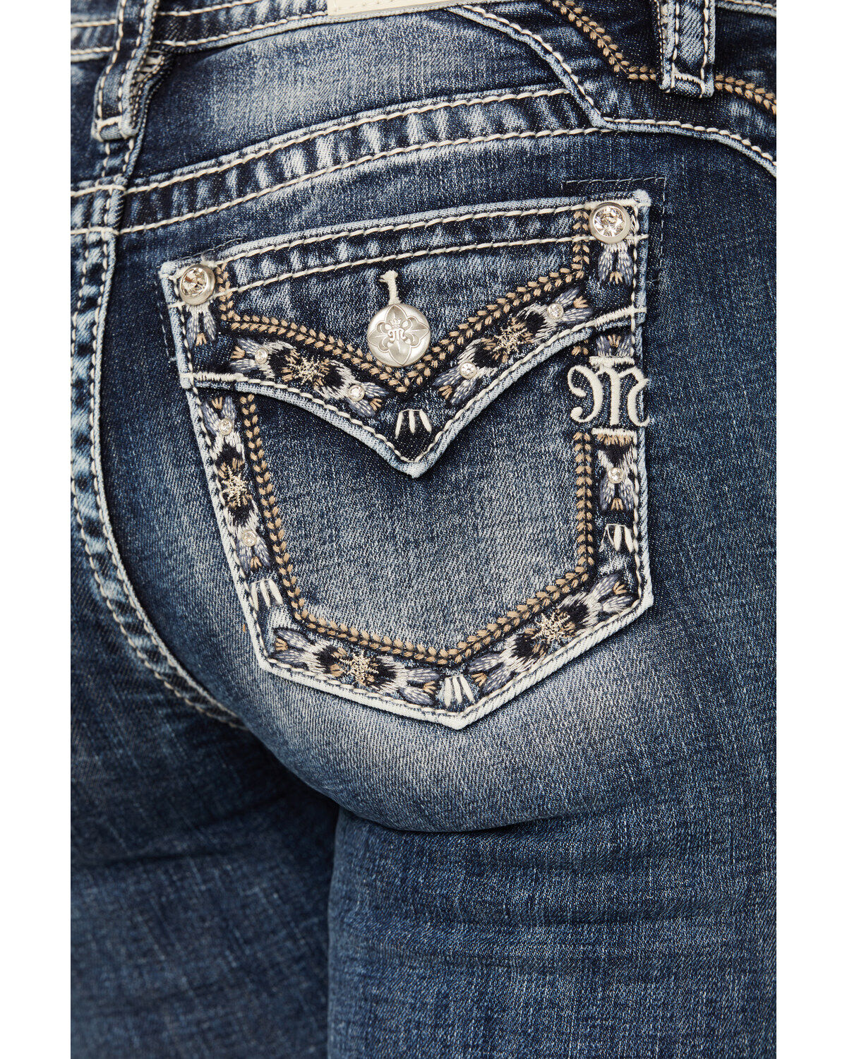 Image #2 - Miss Me Women's Dark Wash Mid Rise Skinny Stretch Denim Jeans, , hi-res