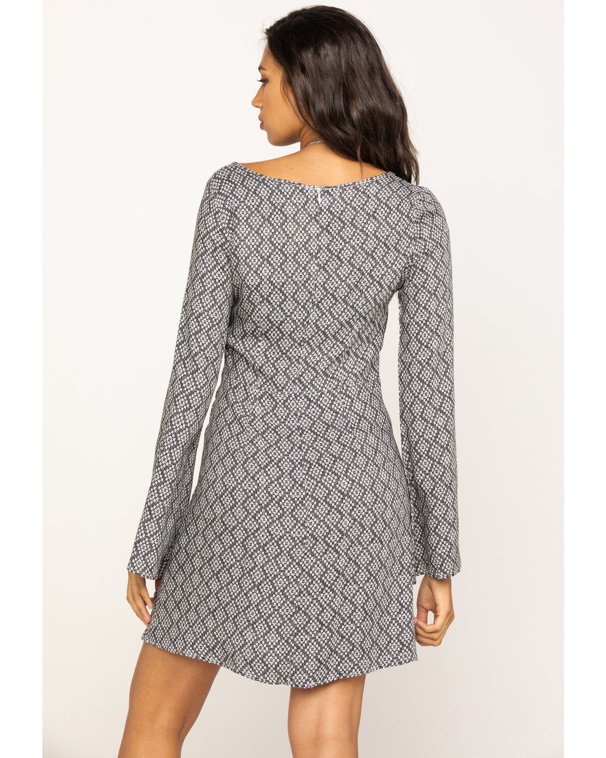 Image #2 - Stetson Women's Geometric Southwestern Bell Sleeve Dress, , hi-res