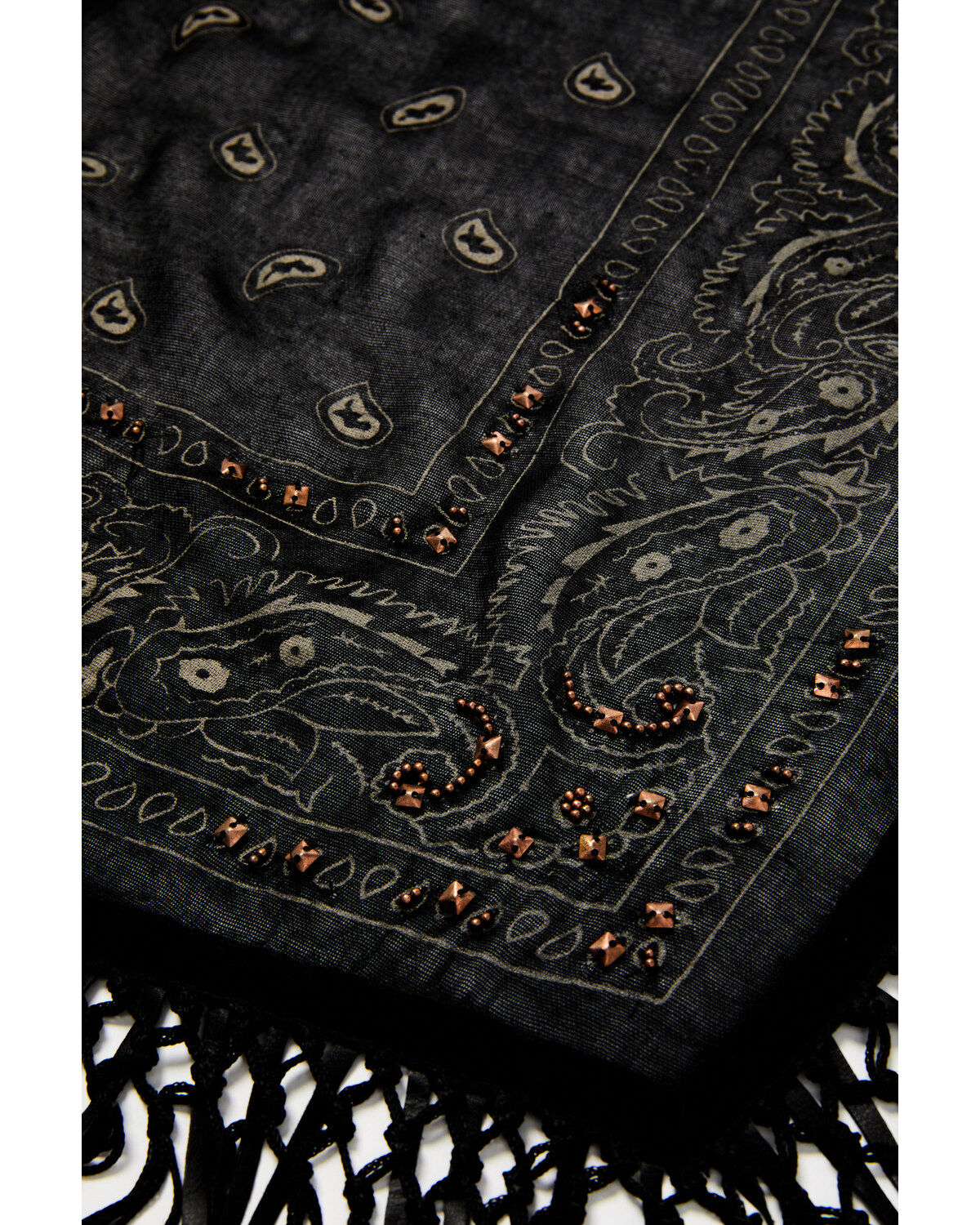 Image #2 - Idyllwind Women's Linnet Bandana Fringe Necklace, Black, hi-res