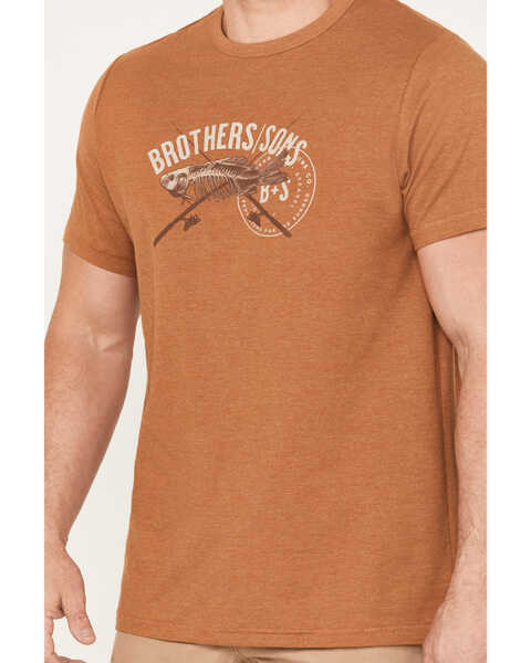 Image #3 - Brothers and Sons Men's Fish Short Sleeve Graphic T-Shirt, Rust Copper, hi-res