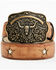 Image #2 - Idyllwind Women's Cordero Longhorn Buckle And Star Cutout Belt, Brown, hi-res