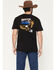 Image #1 - Brixton Men's Boot Barn Exclusive Arise Eagle Short Sleeve Graphic T-Shirt, Black, hi-res
