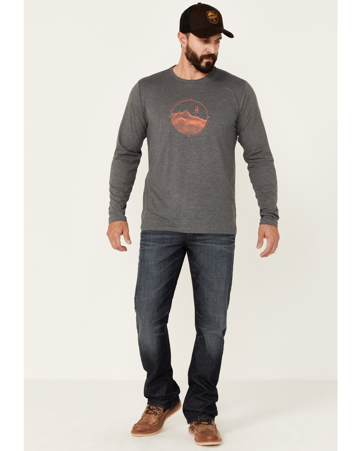 Image #2 - Columbia Men's Tech Trail Graphic Long Sleeve T-Shirt, Grey, hi-res