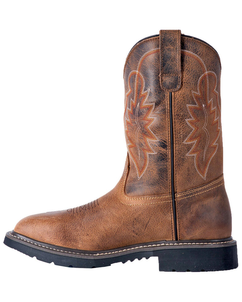 McRae Men's 11" Pull On Western Work Boots - Wide Square ...