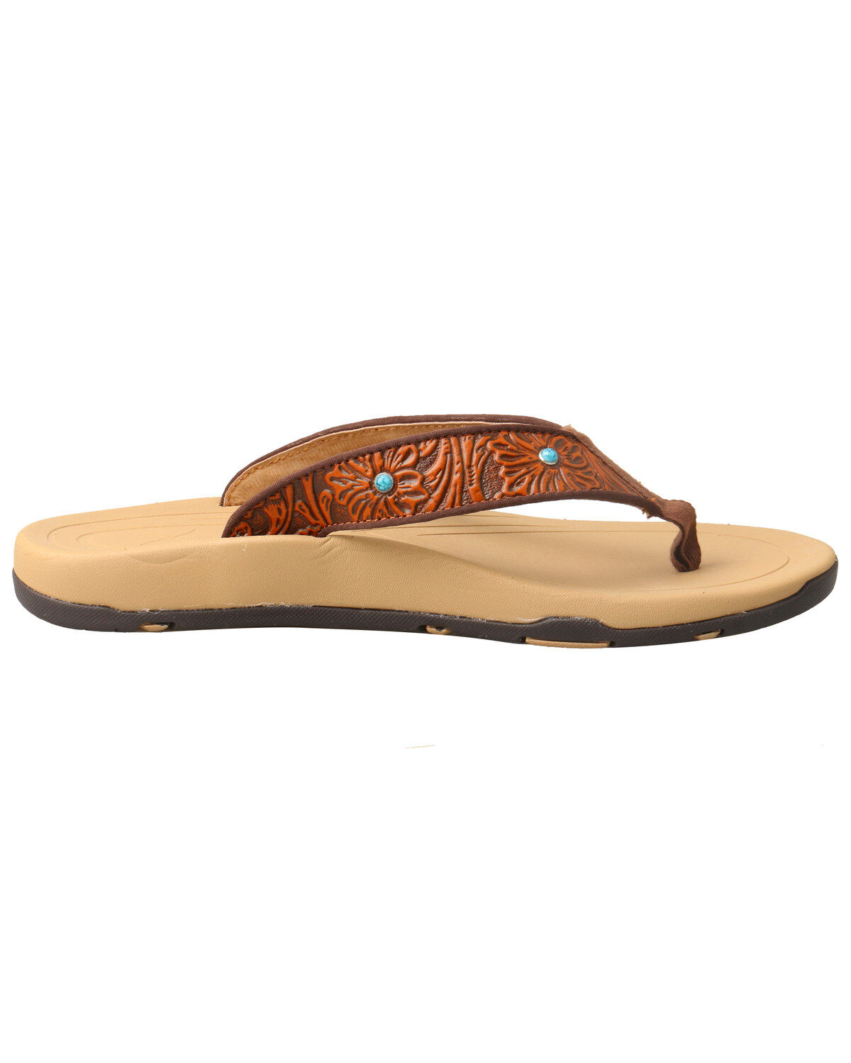 Image #3 - Twisted X Women's Tooled Studded Sandals, , hi-res