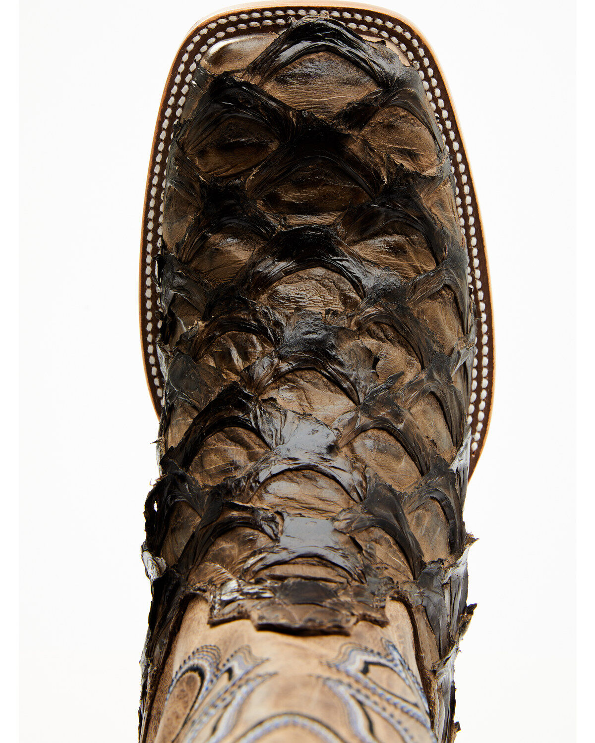 Image #6 - Cody James Men's Exotic Pirarucu Western Boots - Broad Square Toe, Brown, hi-res