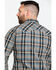 Image #5 - Rock & Roll Denim Men's Teal Washed Yarn Dye Plaid Short Sleeve Western Shirt  , Teal, hi-res