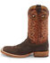 Justin Men's Caddo Brown Stone Western Boots - Broad Square Toe, Brown, hi-res