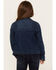 Levi's Little Girls' Dark Wash Stretch Trucker Denim Jacket, Blue, hi-res