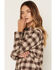 Image #2 - Ariat Women's Durastretch Plaid Print Long Sleeve Button-Down Flannel Work Shirt, Grey, hi-res