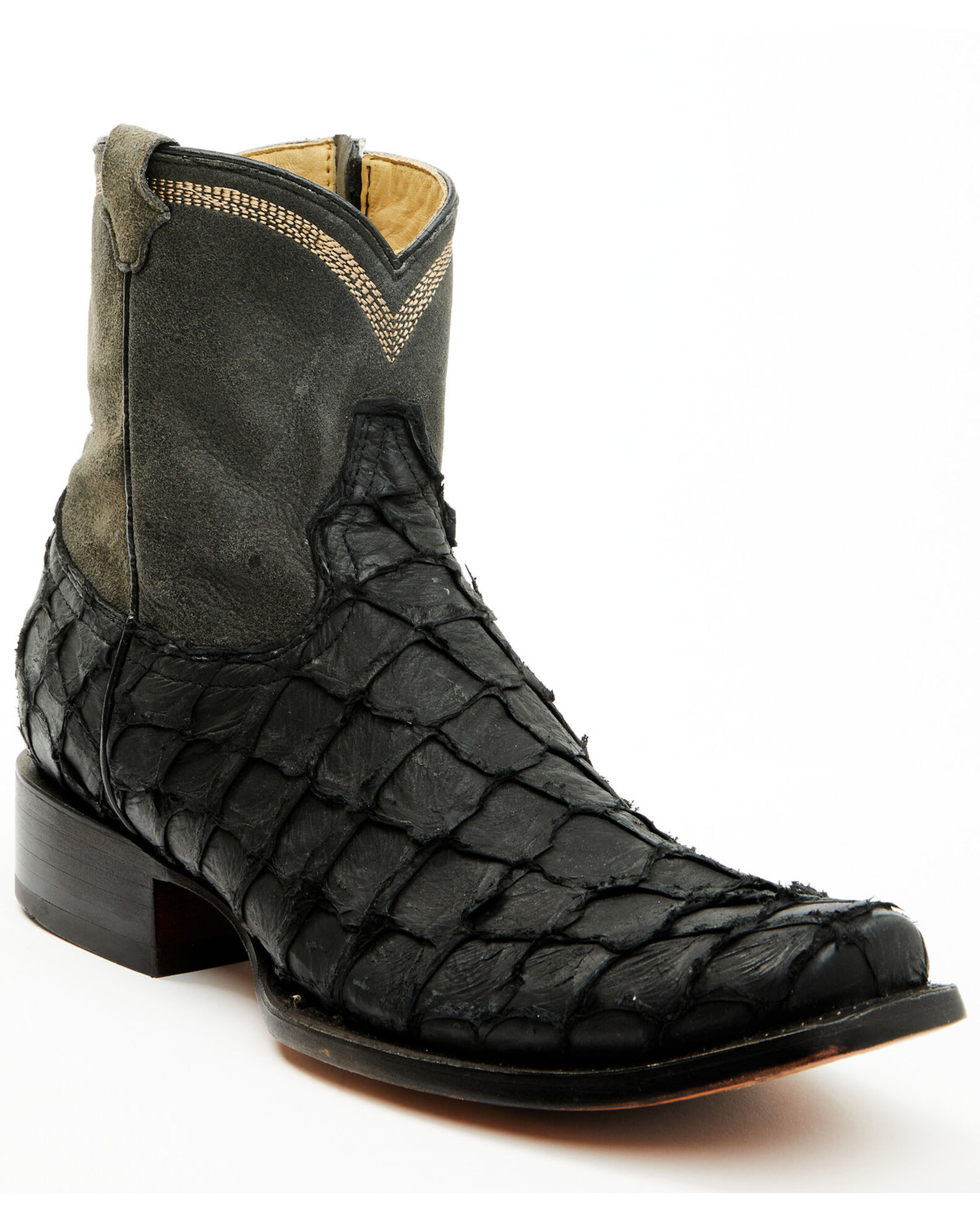 Corral Men s Exotic Pirarucu Western Ankle Boots Square Toe