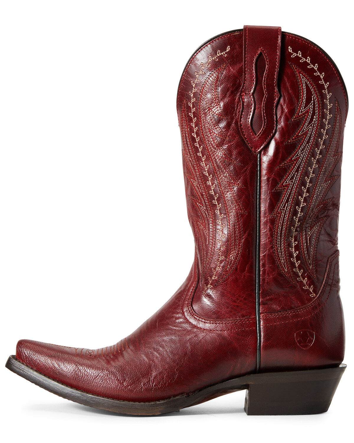 red leather cowboy boots womens