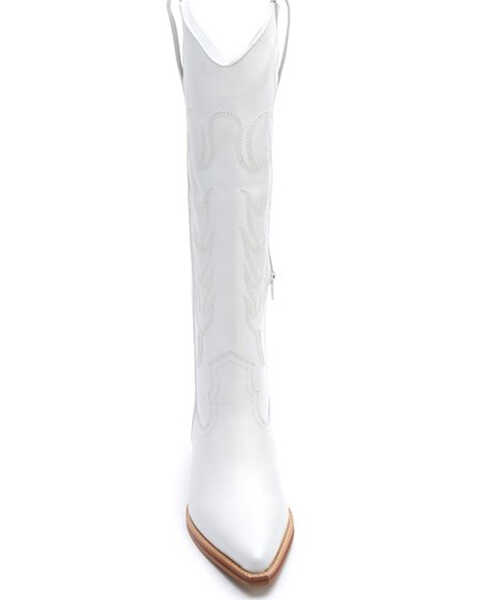 Matisse Women's Agency Tall Western Leather Boots - Pointed Toe, White, hi-res