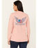 Image #1 - Ariat Women's FR American Rose Long Sleeve Work T-Shirt, Dark Pink, hi-res
