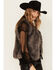 Shyanne Women's Faux Fur Vest, Ash, hi-res