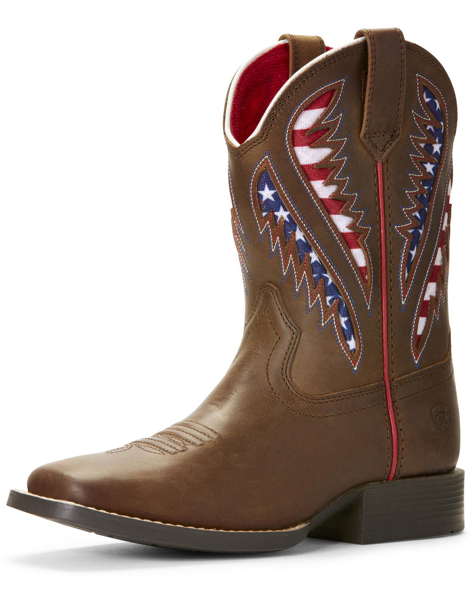 Ariat Youth Boys VentTEK Quickdraw Patriotic Western Boots Broad Square Toe Boot Barn