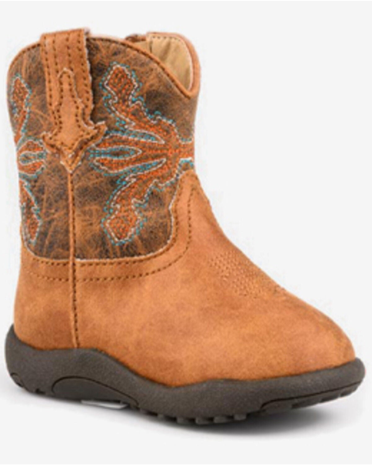 Roper Infant Kids' Cowbabies Victor Western Boots - Round Toe, Tan, hi-res