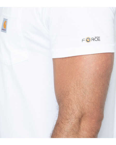 Image #4 - Carhartt Men's Force Cotton White Short Sleeve Shirt - Big & Tall, , hi-res