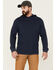 Image #1 - Brothers and Sons Men's Solid Heather Slub Long Sleeve Hooded Sweatshirt, Navy, hi-res