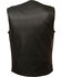 Milwaukee Leather Men's Collarless Club Style Vest - Big 5X, Black, hi-res