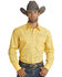 Image #1 - Roper Men's Amarillo Collection Solid Long Sleeve Western Shirt, Yellow, hi-res