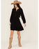 Image #1 - Idyllwind Women's Fitzpatrick Solid Long Sleeve Mini Dress, Black, hi-res