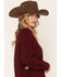 Image #2 - Cotton & Rye Women's Round Bottom Sweater, Burgundy, hi-res