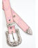 Shyanne Girls' Sparkle & Rhinestone Ombre Leather Belt, Pink, hi-res