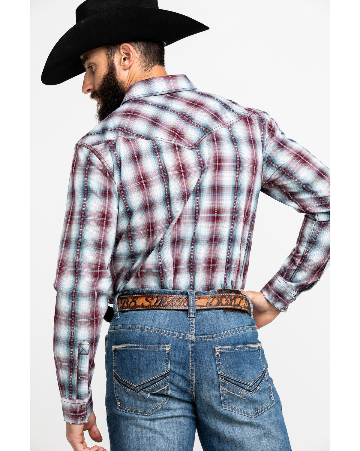Image #2 - Cody James Men's MC Calister Med Plaid Long Sleeve Western Shirt , , hi-res